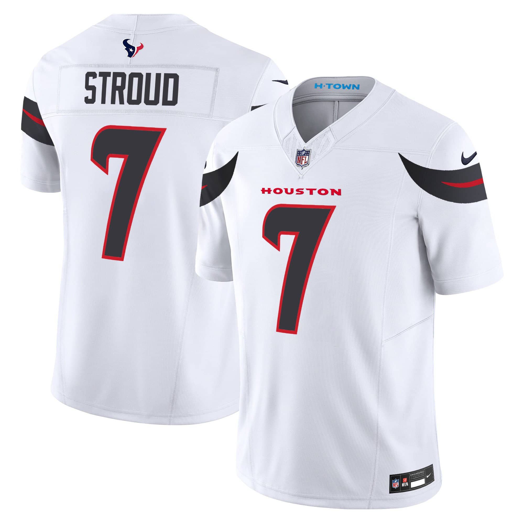 Men Houston Texans #7 Stroud White 2024 Nike Vapor Limited NFL Jersey